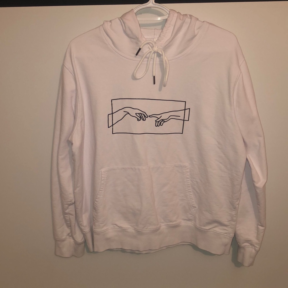 White Zaful sweater.